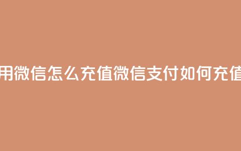 抖币用微信怎么充值(微信支付如何充值抖币) 第1张 抖币用微信怎么充值(微信支付如何充值抖币) 第1张