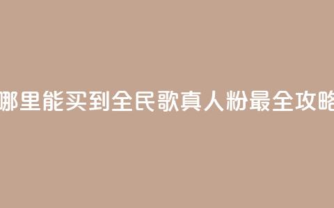 哪里能买到全民K歌真人粉 最全攻略  第1张