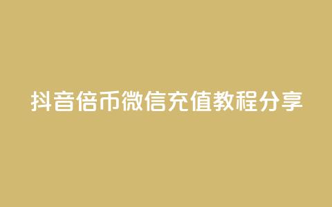 抖音10倍币微信充值教程分享 第1张 抖音10倍币微信充值教程分享 第1张