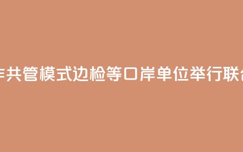 探索创新协作共管模式:边检等口岸单位举行联合巡航 第1张 探索创新协作共管模式:边检等口岸单位举行联合巡航 第1张