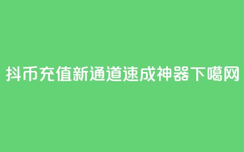 抖币充值新通道:110速成神器 第1张 抖币充值新通道:110速成神器 第1张