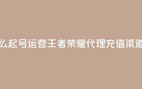 抖音怎么起号运营 - 王者荣耀代理充值渠道 第1张 抖音怎么起号运营 - 王者荣耀代理充值渠道 第1张