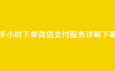 快手24小时下单微信支付服务详解 第1张 快手24小时下单微信支付服务详解 第1张
