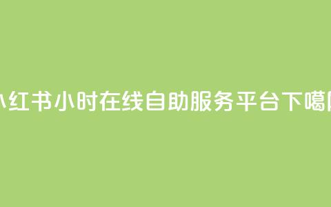 小红书24小时在线自助服务平台 第1张 小红书24小时在线自助服务平台 第1张