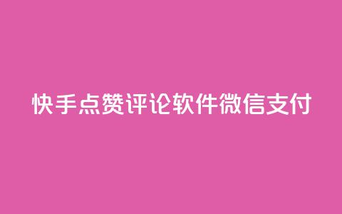 快手点赞评论软件微信支付,qq空间一万访客以上说明什么 - 抖音涨粉有哪些app 快手作品点赞评论神器  第1张