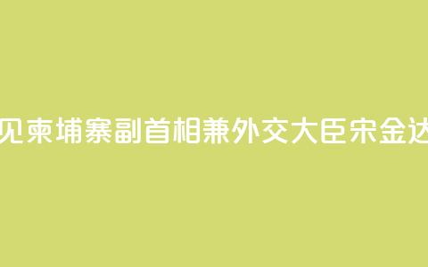 王毅会见柬埔寨副首相兼外交大臣宋金达 第1张 王毅会见柬埔寨副首相兼外交大臣宋金达 第1张