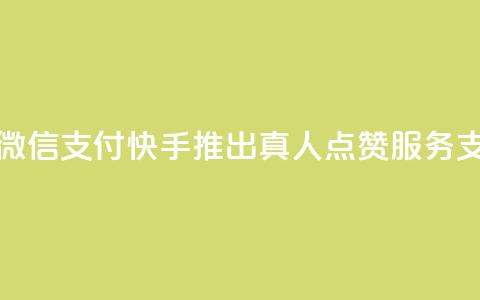 快手真人点赞业务微信支付 - 快手推出真人点赞服务支持微信支付~ 第1张 快手真人点赞业务微信支付 - 快手推出真人点赞服务支持微信支付~ 第1张