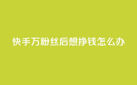 快手1万粉丝后想挣钱怎么办 - 如何在快手1万粉丝后实现收入?!  第1张 快手1万粉丝后想挣钱怎么办 - 如何在快手1万粉丝后实现收入?!  第1张