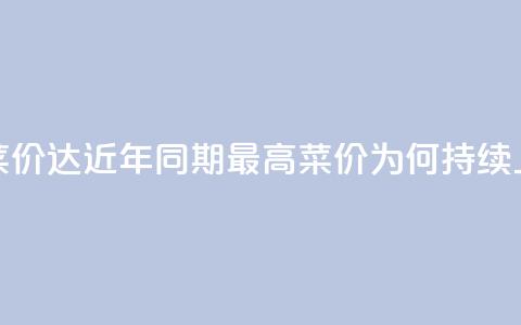 蔬菜价达近10年同期最高，菜价为何持续上涨？  第1张