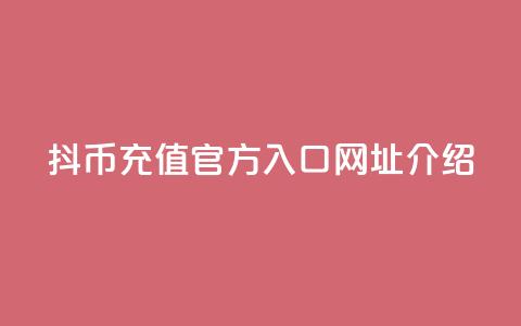 抖币充值官方入口网址介绍 第1张 抖币充值官方入口网址介绍 第1张
