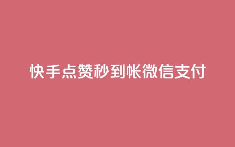 快手点赞秒到帐微信支付,ks免费业务平台微信支付 - 卡盟官网入口 抖音24小时自助服务平台免费  第1张