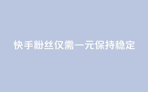 快手10000粉丝仅需一元保持稳定  第1张 快手10000粉丝仅需一元保持稳定  第1张