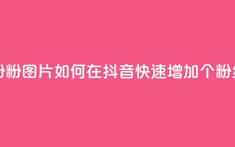 抖音涨粉1000粉图片 - 如何在抖音快速增加1000个粉丝?!  第1张 抖音涨粉1000粉图片 - 如何在抖音快速增加1000个粉丝?!  第1张