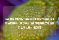 抖音涨流量网站，抖音涨流量网站,抖音涨流量网站有哪些，抖音平台优化策略与推广渠道探索亿乐社区SUP货源站