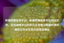 哔哩哔哩业务平台,哔哩哔哩业务平台网站优势,在线视频平台的多元化发展与哔哩哔哩的崛起亿乐社区低价自营货源站