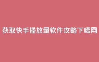 获取快手10000播放量软件攻略