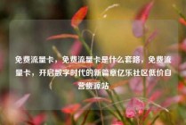 免费流量卡，免费流量卡是什么套路，免费流量卡，开启数字时代的新篇章亿乐社区低价自营货源站