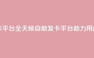 24小时辅助自助发卡平台 - 全天候自助发卡平台助力用户便捷服务!