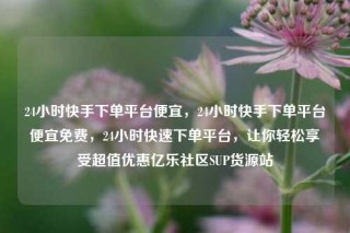 24小时快手下单平台便宜,24小时快手下单平台便宜免费,24小时快速下单平台,让你轻松享受超值优惠亿乐社区SUP货源站