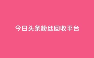 今日头条粉丝回收平台,1元涨100赞快手网站 - 拼多多充抖音为什么还贵点 - qq空间人气自助