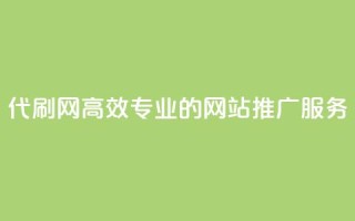 代刷网：高效专业的网站推广服务