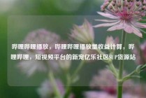 哔哩哔哩播放，哔哩哔哩播放量收益计算，哔哩哔哩，短视频平台的新宠亿乐社区SUP货源站