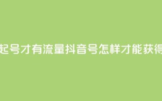 抖音怎么起号才有流量(抖音号怎样才能获得更多流量)