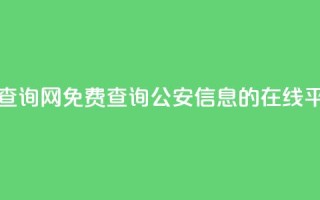 免费公安查询网 - 免费查询公安信息的在线平台~