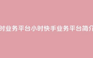 快手24小时业务平台 - 24小时快手业务平台简介!