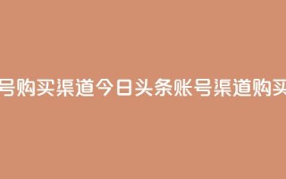 今日头条账号购买渠道 - 今日头条账号渠道购买攻略~