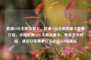 联通19元无限流量卡,联通19元无限流量卡套餐介绍,中国联通19元无限流量卡,畅享无尽网络,满足日常需求亿乐社区SUP货源站