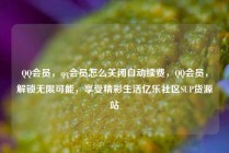 QQ会员，qq会员怎么关闭自动续费，QQ会员，解锁无限可能，享受精彩生活亿乐社区SUP货源站
