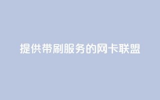 提供QQ带刷服务的网卡联盟