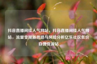 抖音直播间挂人气网站,抖音直播间挂人气网站,流量变现新思路与风险分析亿乐社区低价自营货源站