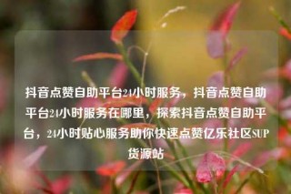 抖音点赞自助平台24小时服务,抖音点赞自助平台24小时服务在哪里,探索抖音点赞自助平台,24小时贴心服务助你快速点赞亿乐社区SUP货源站