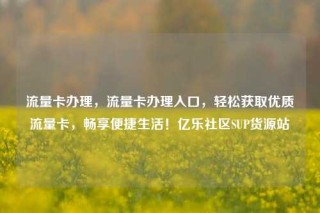 流量卡办理,流量卡办理入口,轻松获取优质流量卡,畅享便捷生活!亿乐社区SUP货源站
