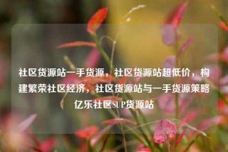 社区货源站一手货源,社区货源站超低价,构建繁荣社区经济,社区货源站与一手货源策略亿乐社区SUP货源站