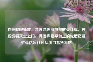 哔哩哔哩播放,哔哩哔哩播放量收益计算,在线观看天堂之门,哔哩哔哩平台上的优质资源推荐亿乐社区低价自营货源站