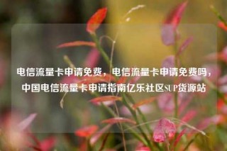 电信流量卡申请免费，电信流量卡申请免费吗，中国电信流量卡申请指南亿乐社区SUP货源站
