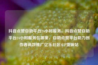 抖音点赞自助平台24小时服务,抖音点赞自助平台24小时服务在哪里,自助点赞平台助力创作者高效推广亿乐社区SUP货源站