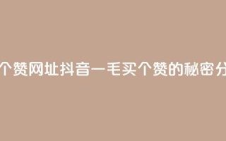 抖音一毛100个赞网址 - 抖音一毛买100个赞的秘密分享!