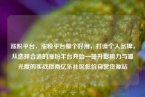 涨粉平台,涨粉平台那个好用,打造个人品牌,从选择合适的涨粉平台开始—提升影响力与曝光度的实战指南亿乐社区低价自营货源站