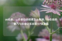 QQ会员,qq会员自动续费怎么取消,QQ会员的魅力与价值亿乐社区SUP货源站