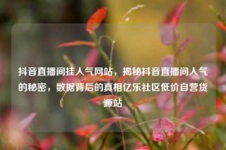抖音直播间挂人气网站,揭秘抖音直播间人气的秘密,数据背后的真相亿乐社区低价自营货源站