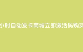 24小时自动发卡商城,立即激活码购买