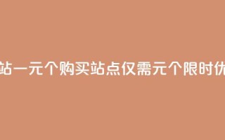 ks买站一元100个(购买KS站点仅需1元100个,限时优惠)