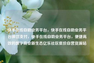 快手在线自助业务平台,快手在线自助业务平台微信支付,快手在线自助业务平台,便捷高效的数字商业新生态亿乐社区低价自营货源站
