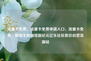 流量卡免费,流量卡免费申请入口,流量卡免费,解锁无限网络新纪元亿乐社区低价自营货源站