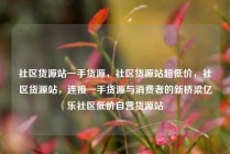 社区货源站一手货源,社区货源站超低价,社区货源站,连接一手货源与消费者的新桥梁亿乐社区低价自营货源站