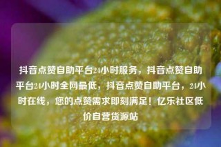 抖音点赞自助平台24小时服务，抖音点赞自助平台24小时全网最低，抖音点赞自助平台，24小时在线，您的点赞需求即刻满足！亿乐社区低价自营货源站